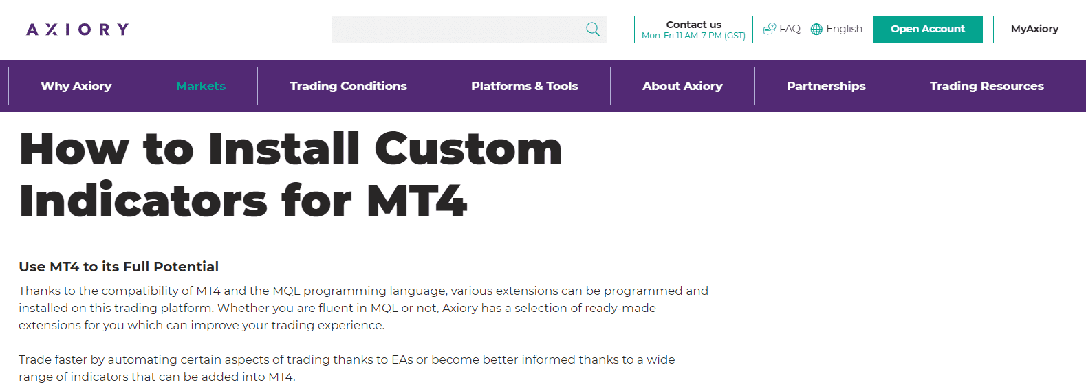 Axiory Review MT4 plugins Axiory Review MT4 plugins